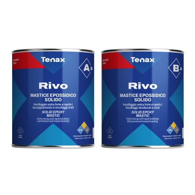Клей эпоксидный Tenax Rivo A+B бежевый 2 л густой морозостойкий для камня агломерата керамики