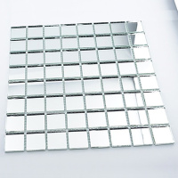 Мозаїка дзеркальна DecorStoneHub Zs-3838-Z срібляста 318х318 мм на фартух та для передпокою