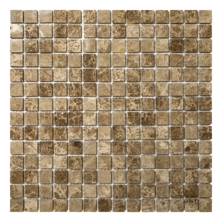 Мозаика из мрамора D-CORE ZM-8819M Emperador Light 20x20x4 (305x305) мм глянцевая на сетке