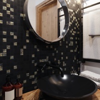 Мозаїка скляна Kotto Ceramica GMP 0825041 С2 print 40/black mat 300 x 300 х 8 ( 25 х 25 )
