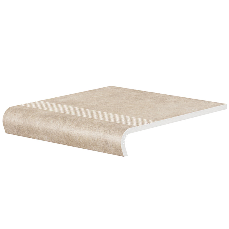 Ступенька клинкерная Stopnica V-Shape Cottage Masala бежевая 9x320x300 мм