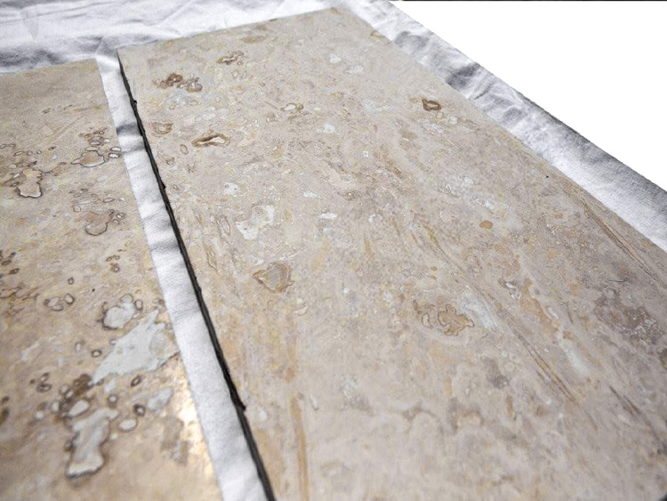 Плитка з травертину Light Filled and Honed 1,2х30,5х45,7 см, бежева матова заповнена шліфована Standart 2-nd ch.