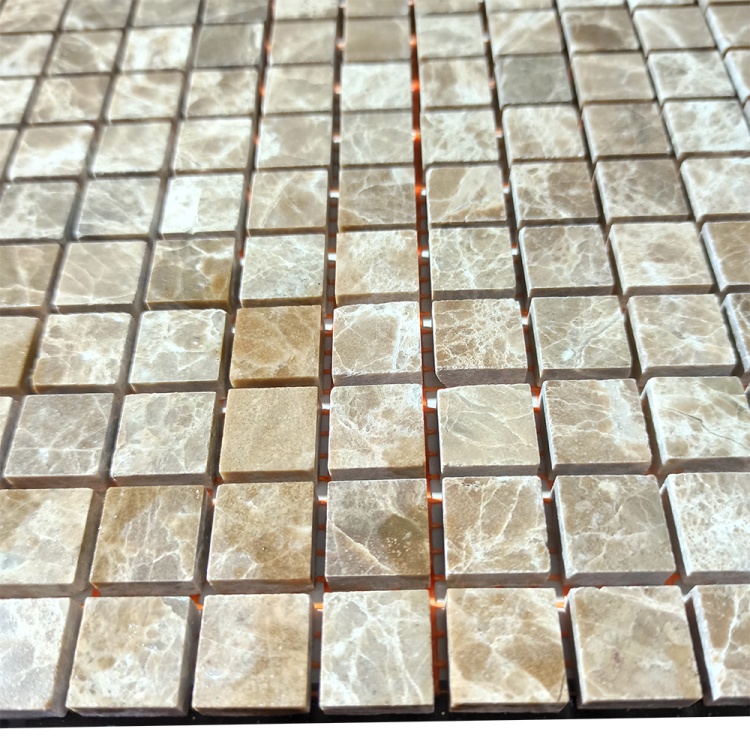 Мозаїка з мармуру Полірована МКР-4П (15x15) Emperador Light D