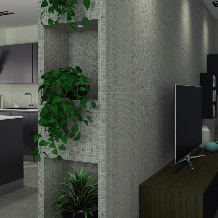 Мозаика Mozaico De Lux Cl-Mos CCLAYRK23001 Dark Grey Stone 30,5х30,5 см