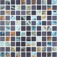 Мозаика стеклянная Kotto Ceramica GMP 0825045 С2 print 42/black mat    300 x 300 х 8   ( 25 х 25 )