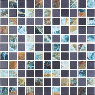 Мозаїка скляна Kotto Ceramica GMP 0825045 С2 print 42/black mat 300 x 300 х 8 ( 25 х 25 )