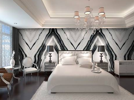 Panda White, Мраморный слэб (сляб) 18мм