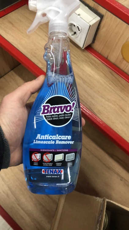 Очиститель Tenax Bravo Anticalcare 1 л кислотный от известкового налета на камне керамике стекле