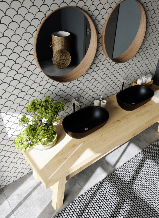 Мозаика керамическая Kotto Ceramica SCALES SC 6001 Flora Grey 240 x 240 x 9 ( 0,037 m.2 )