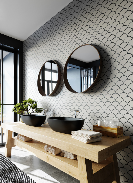 Мозаика керамическая Kotto Ceramica SCALES SC 6001 Flora Grey 240 x 240 x 9 ( 0,037 m.2 )