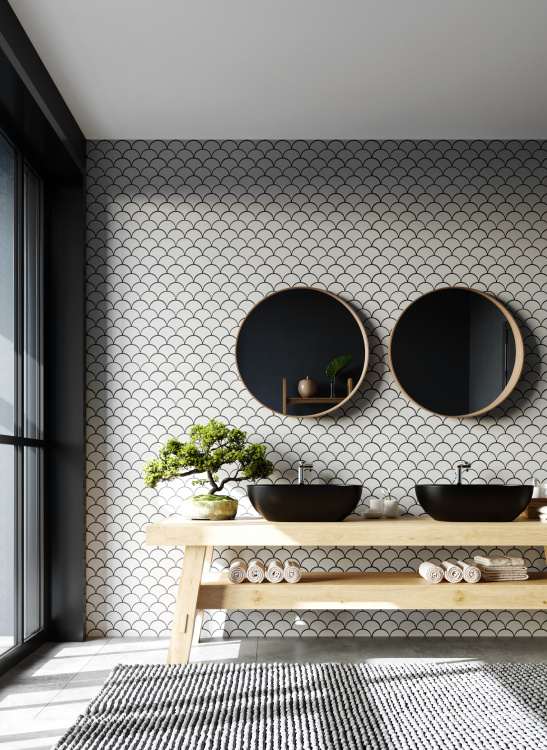 Мозаика керамическая Kotto Ceramica SCALES SC 6001 Flora Grey 240 x 240 x 9 ( 0,037 m.2 )