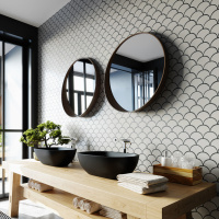 Мозаїка керамічна Kotto Ceramica SCALES SC 6001 Flora Grey 240 x 240 x 9 (0,037 m.2)