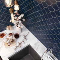 Мозаика керамическая Kotto Ceramica SCALES SC 6008 Steel Blue 240 x 240 x 9 ( 0,037 m.2 )