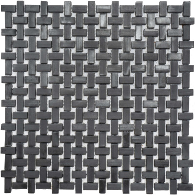 Мозаїка з керамограніту Kotto Ceramica MI7 10200506C Nero 300x300х10 (прямокутник 10x20)