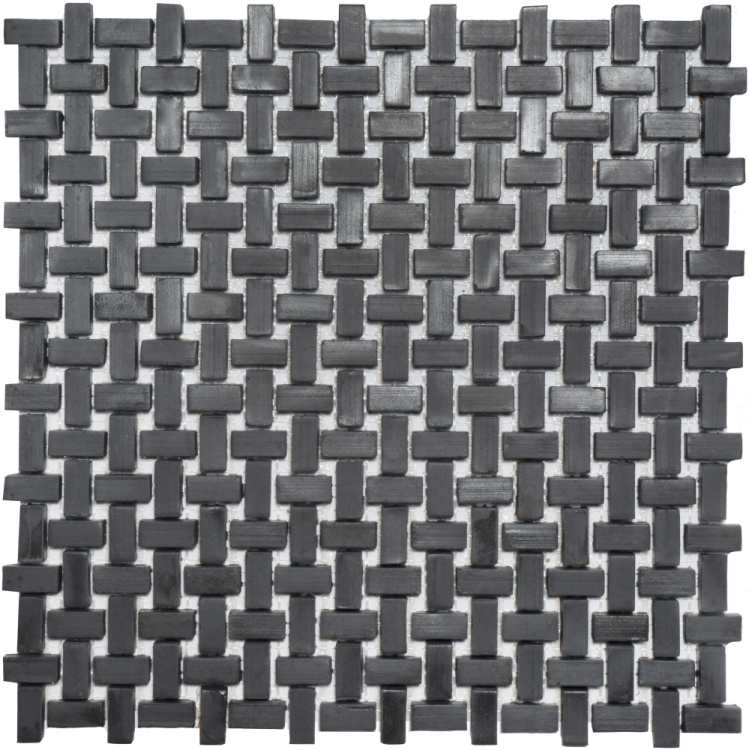 Мозаика из керамогранита Kotto Ceramica MI7 10200506C Nero 300x300х10 (прямоугольник 10x20)