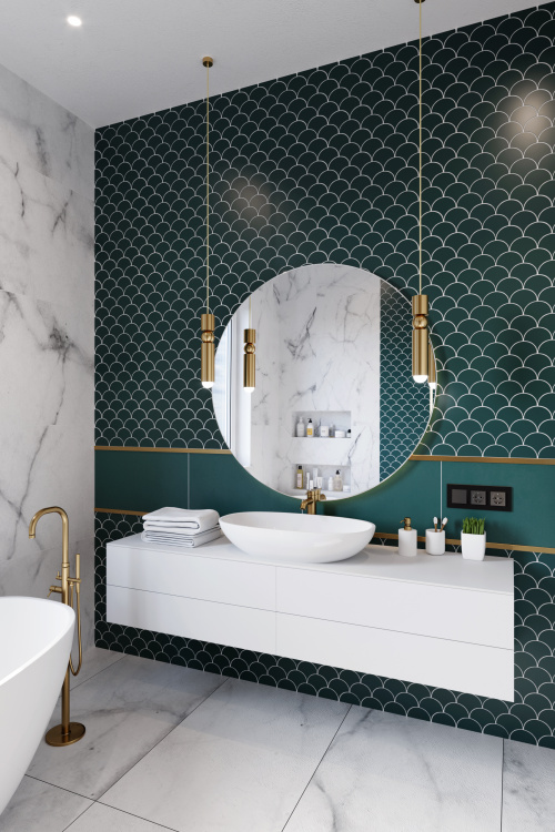 Мозаика керамическая Kotto Ceramica SCALES SC 6017 Aquamarine 240 x 240 x 9 ( 0,037 m.2 )