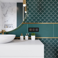 Мозаїка керамічна Kotto Ceramica SCALES SC 6017 Aquamarine 240 x 240 x 9 (0,037 m.2)