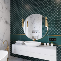 Мозаїка керамічна Kotto Ceramica SCALES SC 6017 Aquamarine 240 x 240 x 9 (0,037 m.2)