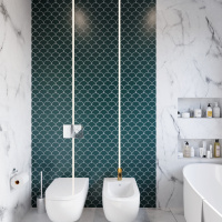 Мозаїка керамічна Kotto Ceramica SCALES SC 6017 Aquamarine 240 x 240 x 9 (0,037 m.2)