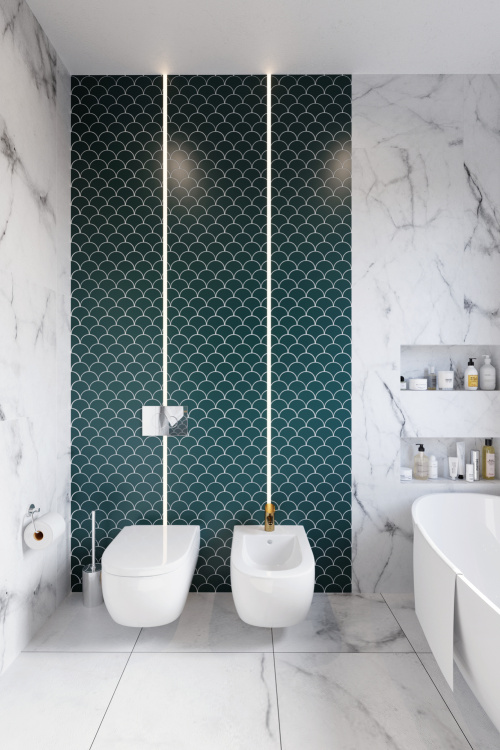 Мозаїка керамічна Kotto Ceramica SCALES SC 6017 Aquamarine 240 x 240 x 9 (0,037 m.2)