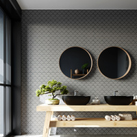 Мозаїка керамічна Kotto Ceramica SCALES SC 6019 Silver 240 x 240 x 9 (0,037 m.2)