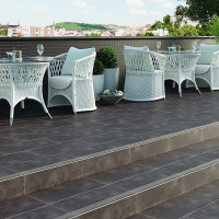 Сходинка з керамограніту City Squares Anthracite Steptread антрацитова 8x598x298 мм