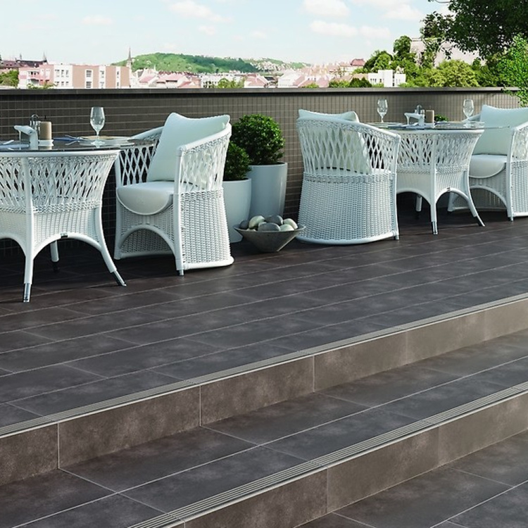 Сходинка з керамограніту City Squares Anthracite Steptread антрацитова 8x598x298 мм