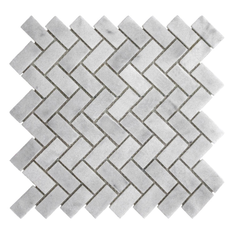 Мозаика из мрамора Полированная МКР-5П (47x23) White BI