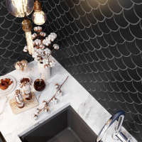 Мозаїка керамічна Kotto Ceramica SCALES SC 6022 Graphite Black 240 x 240 x 9 (0,037 m.2)