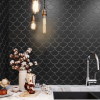 Мозаїка керамічна Kotto Ceramica SCALES SC 6022 Graphite Black 240 x 240 x 9 (0,037 m.2)