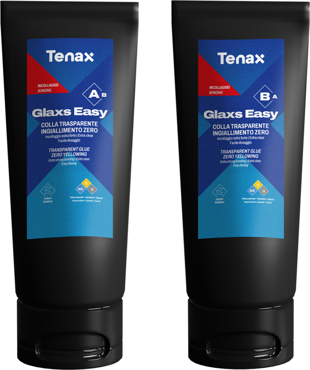 Клей эпоксидный Tenax Glaxs Easy A+B прозрачный 600 г нежелтеющий для камня кварца керамики