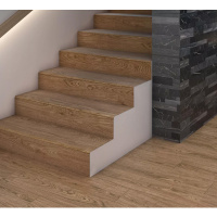 Ступенька из керамогранита Multistep Tundra Miel коричневая 14x1200x330 мм