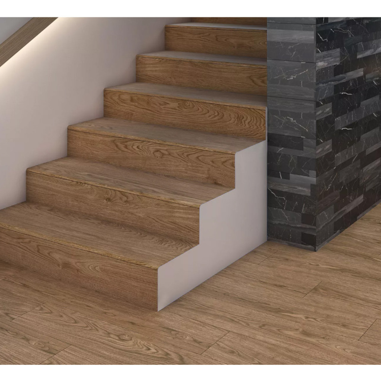 Ступенька из керамогранита Multistep Tundra Miel коричневая 14x1200x330 мм