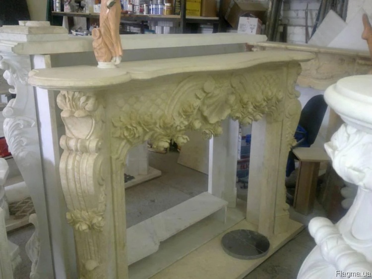 Портал для камина DecorStoneHub n3112 Galala Beige мрамор бежевый прямой