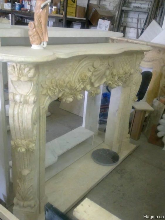 Портал для камина DecorStoneHub n3112 Galala Beige мрамор бежевый прямой