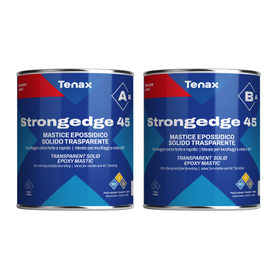Клей эпоксидный Tenax StrongEdge A+B прозрачный 1,5 л густой для углового склеивания камня керамики кварца
