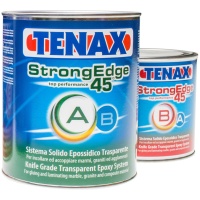 Клей эпоксидный Tenax StrongEdge A+B прозрачный 1,5 л густой для углового склеивания камня керамики кварца