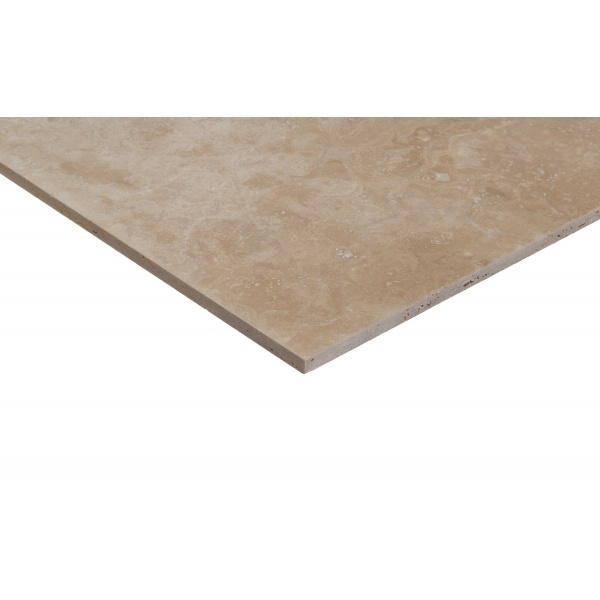 Плитка из травертина Classic Light Filled and Honed 1,2х61х61 см, бежевая матовая заполненная шлифованная Standart