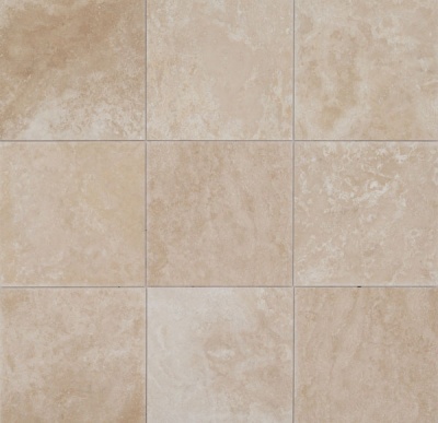 Плитка из травертина Classic Light Filled and Honed 1,2х61х61 см, бежевая матовая заполненная шлифованная Standart