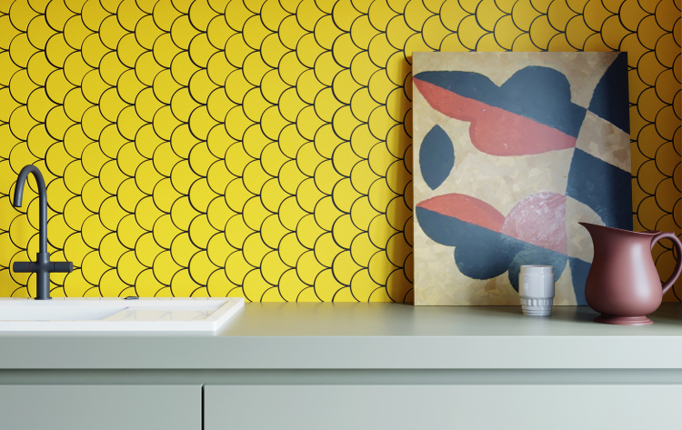 Мозаїка керамічна Kotto Ceramica SCALES SC 6025 Dark Yellow 240 x 240 x 9 (0,037 m.2)