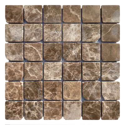 Мозаїка з мармуру Матова МКР-3СВА (47x47) Emperador Dark TR