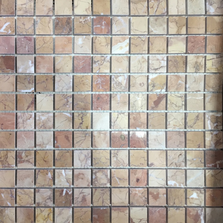 Мозаїка з мармуру Полірована МКР-2П (23x23) 6 мм Terracotta Mix