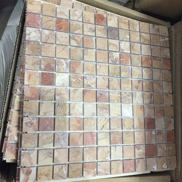 Мозаїка з мармуру Полірована МКР-2П (23x23) 6 мм Terracotta Mix