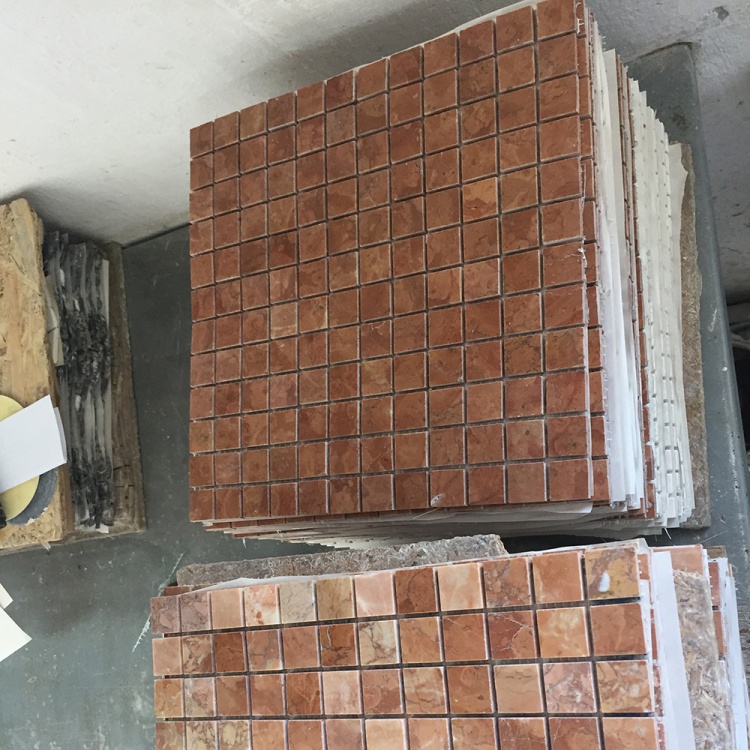 Мозаїка з мармуру Полірована МКР-2П (23x23) 6 мм Terracotta Mix