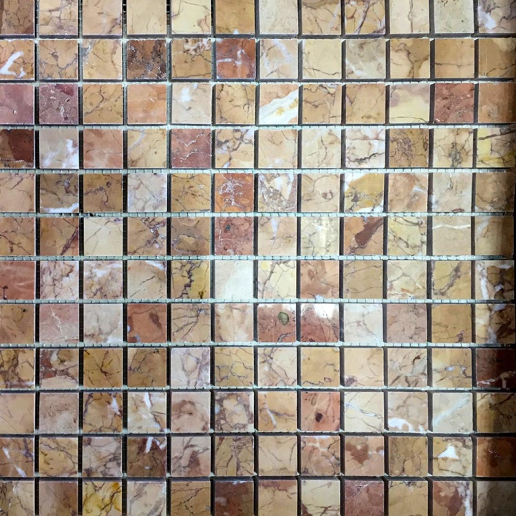 Мозаїка з мармуру Полірована МКР-2П (23x23) 6 мм Terracotta Mix