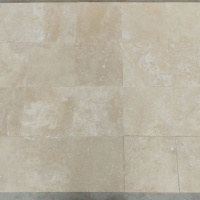 Плитка из травертина Light Filled and Honed 1,2х40,6х40,6 см, бежевая матовая заполненная шлифованная Export