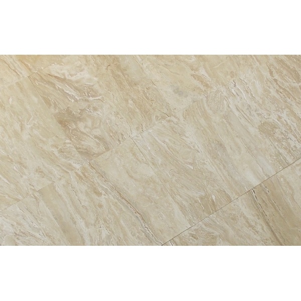 Плитка из травертина Light vein cut (Daino Reale) Filled and Honed 1,2х30,5х61 см, бежевая матовая заполненная шлифованная Export