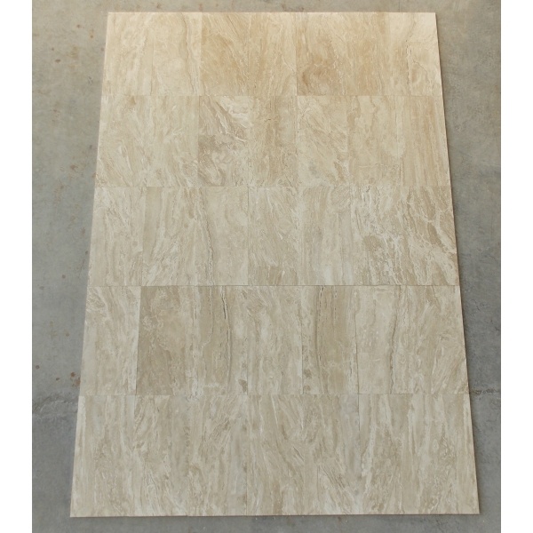 Плитка из травертина Light vein cut (Daino Reale) Filled and Honed 1,2х30,5х61 см, бежевая матовая заполненная шлифованная Export