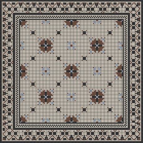Мозаїка з керамограніту Kotto Ceramica MI7 K060800 Lviv Legends рапорт Beige/Lapislazzuli/Noce/Nero