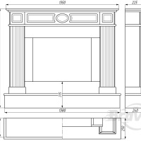 Портал для камина Bravo Оскар Botticino мрамор бежевый прямой Портал для камина Bravo Оскар Botticino мрамор бежевый прямой